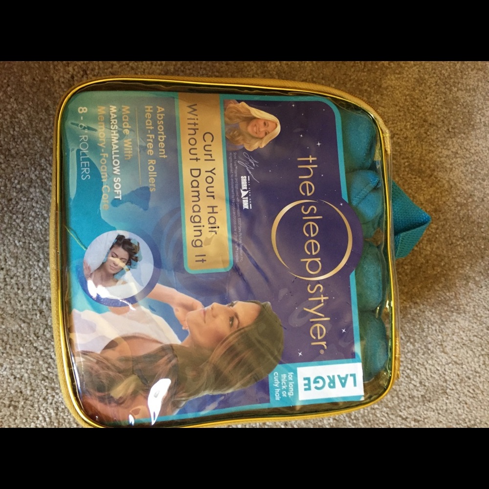 Sleep foam hair rollers.